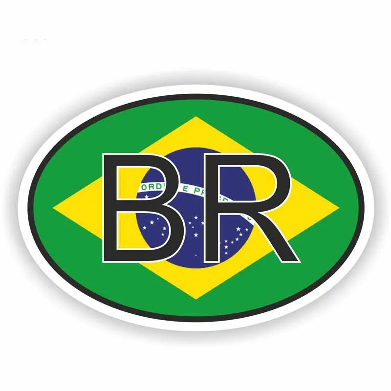 

BRAZIL Country Flag Funny Car Sticker Rearview Mirror Car Styling Accessories Vinyl Motorcycle Car Styling Decal PVC 9cm*14cm