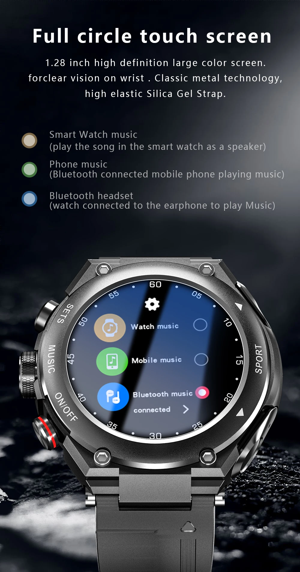 T92 Smart Watch Men 2021 Bluetooth Call Play Music HiFi TWS Earphone Custom Dial Temperature Monitor Smartwatch For Android Ios
