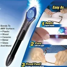 Stylo de soudage à lumière UV, 1 pièce, 5 secondes de réparation rapide, stylo à colle composé de plastique liquide Super puissant, Kit d'outils de soudage par trempage