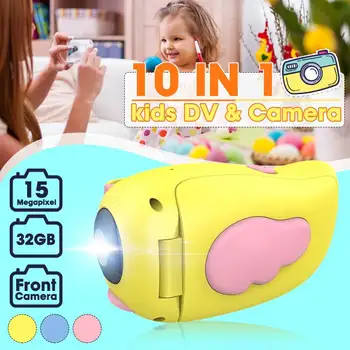 

HD Screen 15 Million Pixels Kids Digital Camera Mini Educational Toy For Children Cartoon Photography Camera DV Video Toy 32GB