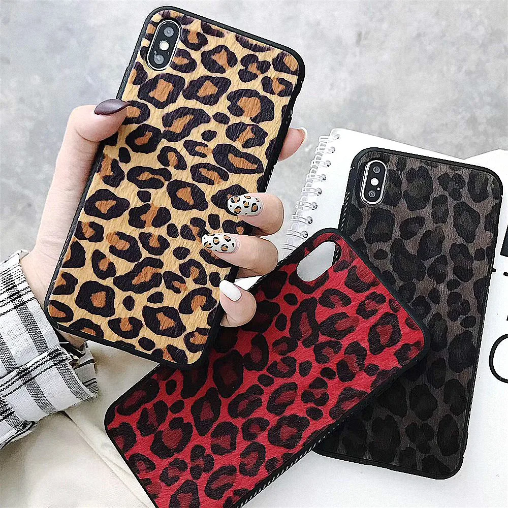 LCHULLE роскошный плюшевый чехол с леопардовым принтом для Apple IPhone 11 Pro XR XS MAX X 6 6S 7 8 SE