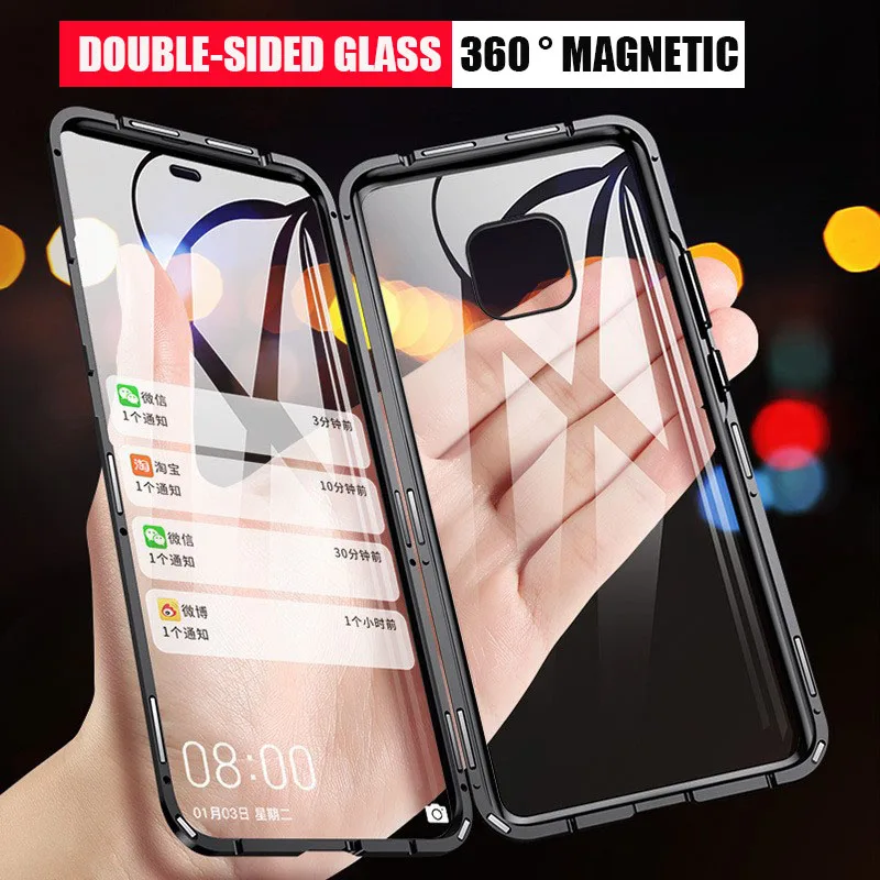 360 Magnetic Adsorption Metal Case For Huawei Honor 10 Mate 20 9X 8X P40 P30 Pro Lite Nova 5T P Smart Z Y9 Prime 2019 Y9S Cover | Мобильные