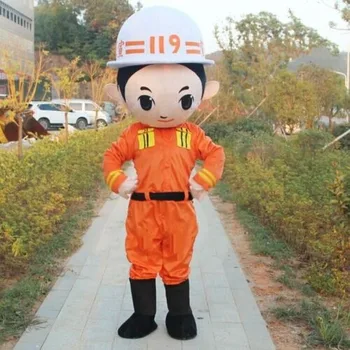 

Fireman Mascot Costume Suit Cosplay Party Game Dress Outfit Halloween Adult #D Event Unisex Cartoon Apparel Cosplay Halloween