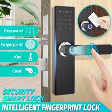 Отпечатков пальцев замок смарт-карта цифровой код безопасности электронный умный дверной замок приложение+ сенсорный пароль+ клавиатура+ карта+ отпечаток пальца 5 способов