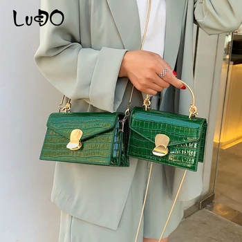 

LUCDO Fashion Small Crossbody Bags For Women 2020 Stone Pattern PU Leather Shoulder Messenger Bag Luxury Handbags Mini Totes