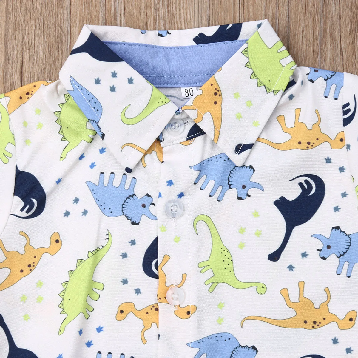 2 предмета; одежда для маленьких мальчиков; футболка с динозавром; топ+ короткие штаны; летняя одежда