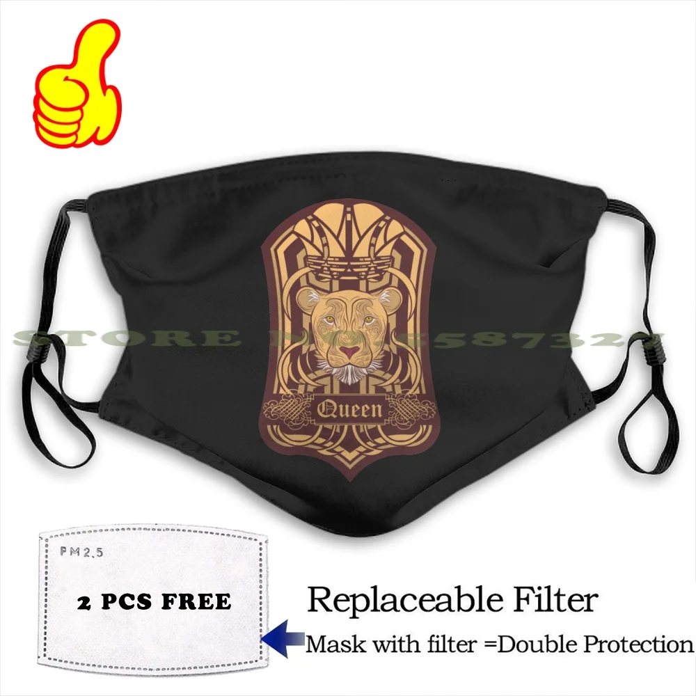 Lioness Blazon Summer Hot Sale Print Diy Masks Love Valentines Day Valentine Couple Partner Girl Girls Boy Male | Аксессуары для