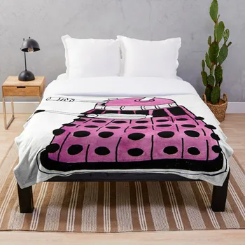 

Pink Darlek Throw Blanket Soft Sherpa Blanket Bed Sheet Single Knee Blanket Office Nap Blanket