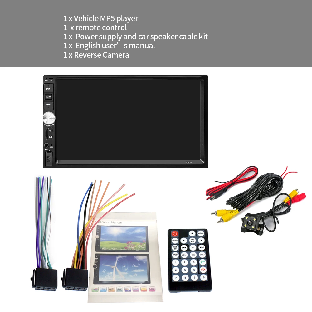 2 din автомобильное радио Coche рекордер Bluetooth 2din 12v плеер " HD сенсорный экран MP3 MP5 Авто аудио стерео TF USB FM Авторадио 7012b