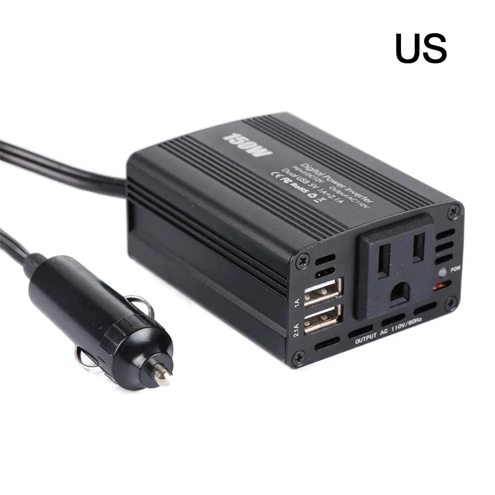 USB зарядка 300 Вт, постоянный ток 12 В в AC 220 В, портативный автомобильный инвертор, зарядное устройство, адаптер преобразователя DC12, Модифицированная синусоида