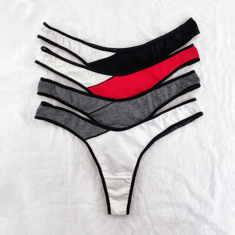 SP\u0026CITY Simple Low Waist Contrast Color 