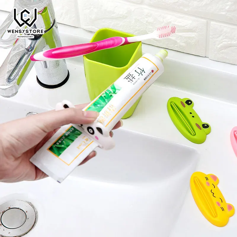 1pcs Cute Animal Multifunction Squeezer / Toothpaste Squeezer Home Commodity Bathroom Tube Cartoon Toothpaste Dispenser XFx25YW