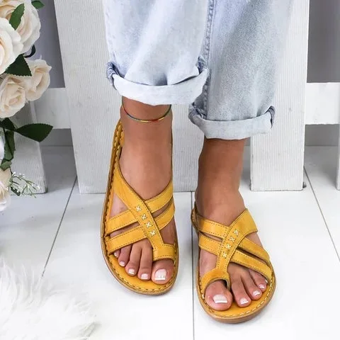 

2020 New Women's Casual Peep-toe Flat Buckle Shoes Roman Summer Nouveau Zapatos Mujer Sandals Femme Open Toe Heels Sandales