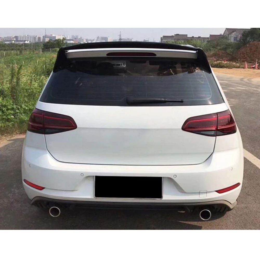 Задний бампер диффузор спойлер для Volkswagen VW Golf 7 7,5 MK7 Стандартный GTI четыре выхода черный PP