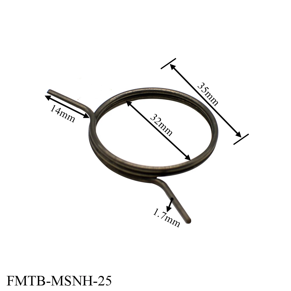 

Flat wire door lock handle spring coil, various styles