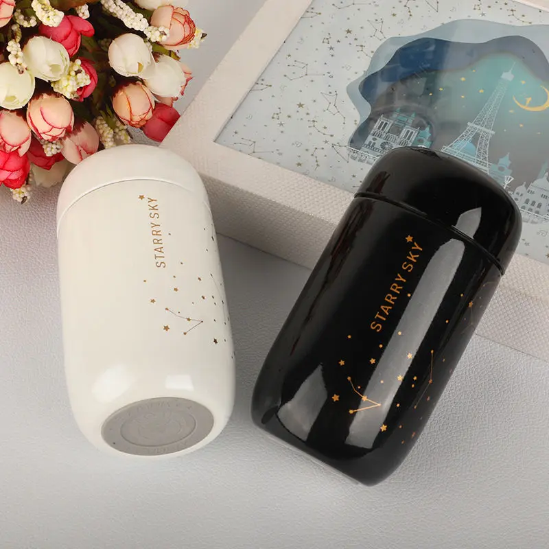 Mini Thermos Bottle Starry Sky Small Capacity Leakproof Coffee Mug 304