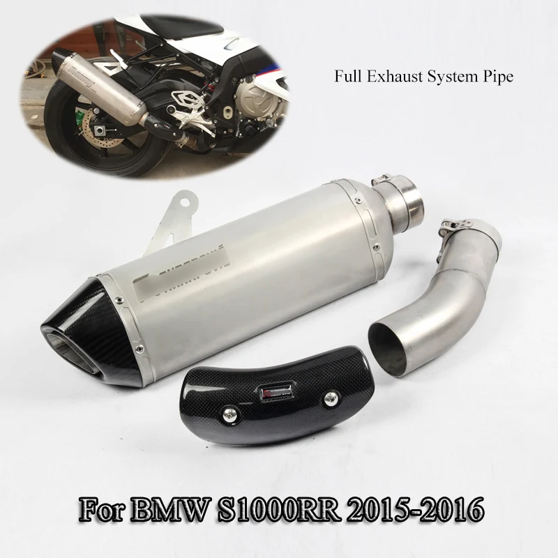 

For BMW S1000RR 2015-2016 Slip On Motorcycle Muffler Exhaust Pipe Stainless Steel Mid link Pipe Tube With DB Killer Moto Esacpe