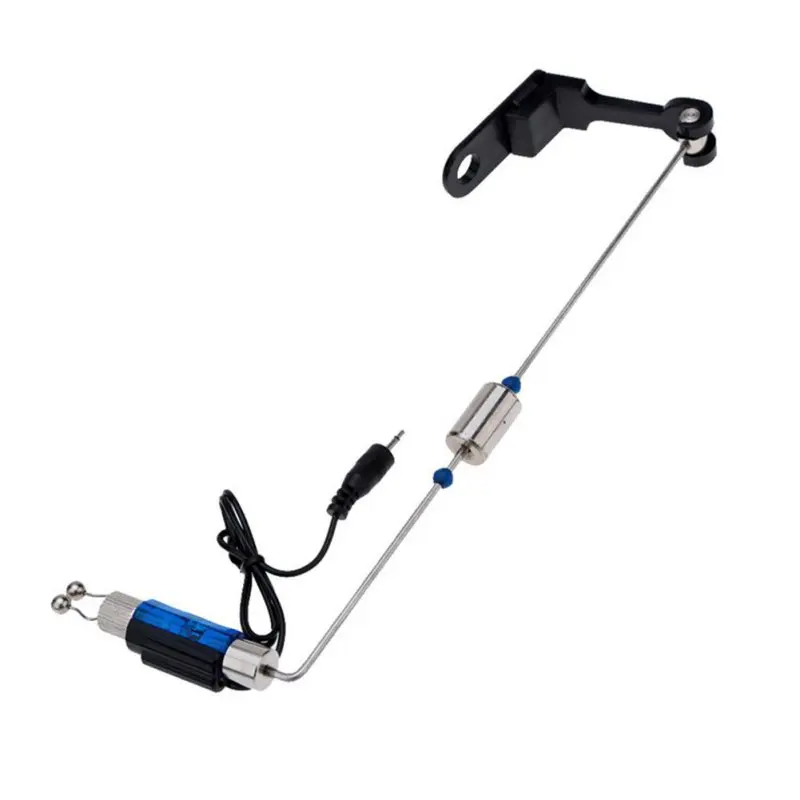 

2020 Iron Hanger Swinger With Blue Indicator LED Light Fishing Baits Alarm Baits Alarm Pesca Fishing Indicator Outdoor Sport