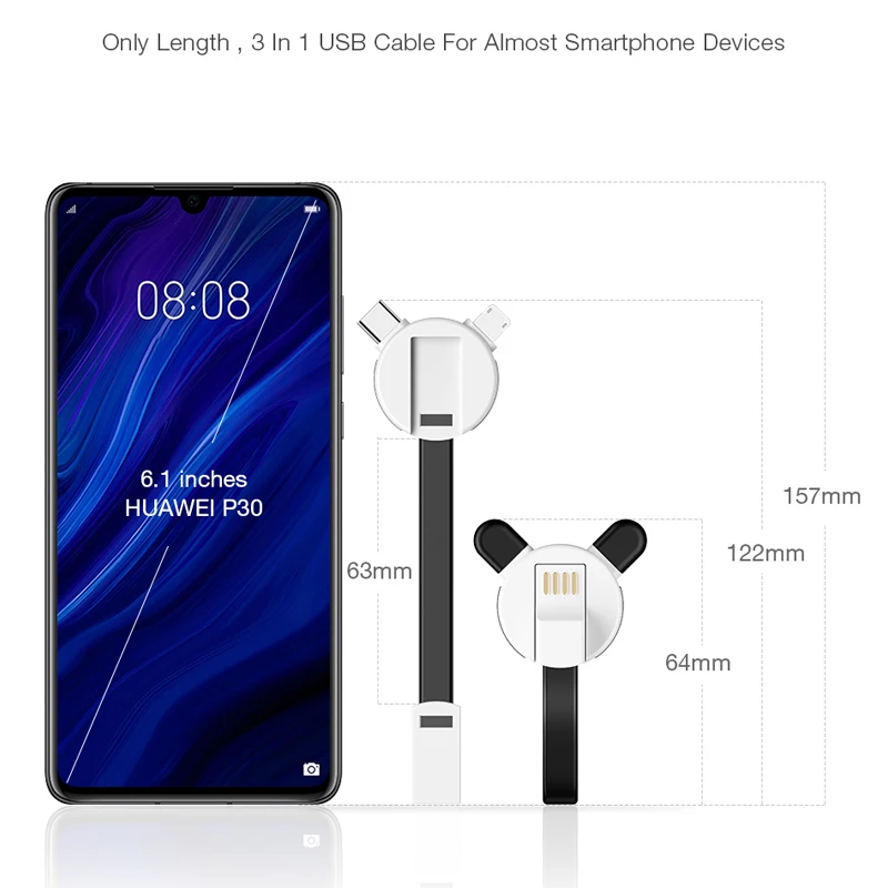 Кабель Moucit 3 в 1 Micro Usb Tyep C для зарядного устройства iphone зарядка данных брелок для samsung Redmi K20 Pro Micro usb для huawei