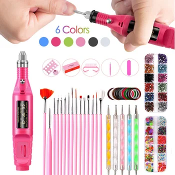

Electric Nail Polisher USB Nail Polishing Pen Electric Nail Drill Machine Kit Nail Painted Pen Point Drill Pen Nail File Set