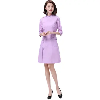 

Medical Gown Uniforms Clothing Nurse Work Wear Dress Medicos Women Beauty Salon Beautician Dental Clinic Hospital Surgeon Half