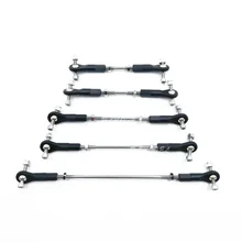 M3 ajustável push rod fim bola conjunto conjunto de articulação conjunto inclui 2 pces bola conjunta + 1 pc 25-300mm inoxidável para rc avião barco