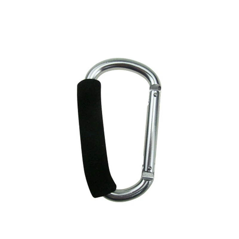 1pcs High Quality Baby Stroller Hooks Black Silver Aluminium Shopping Bag Pram Hooks Baby Stroller Accessories Hook - Цвет: 01
