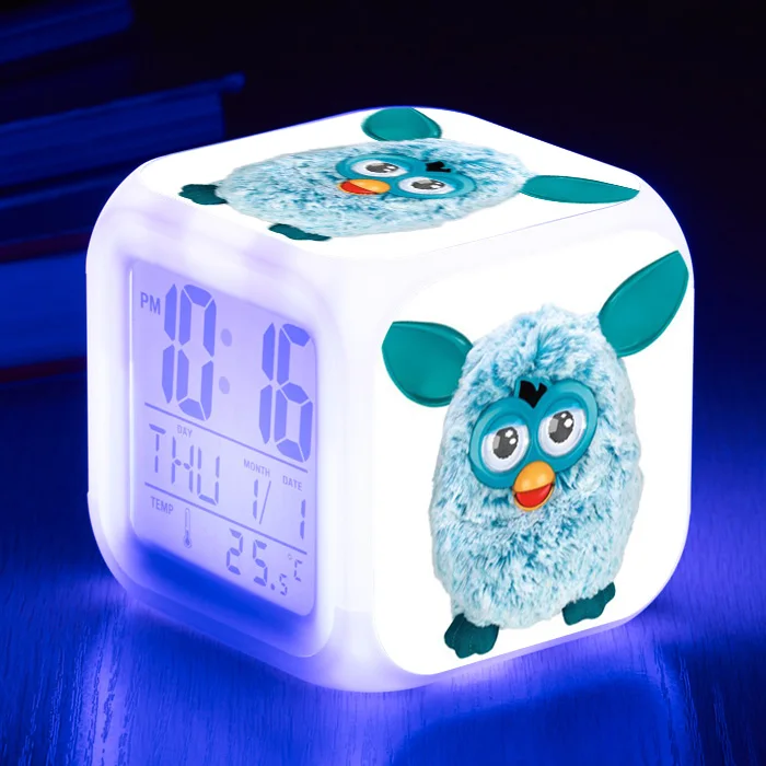 Toy Furby 3D Printed Alarm Clock Kids Boys Girl Bedroom Decorative
