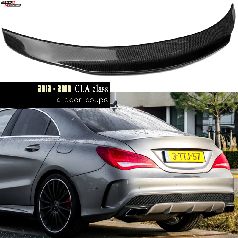 W117 задний спойлер из углеродного волокна для багажника CLA Class C117 2013 2019 Sedan включая