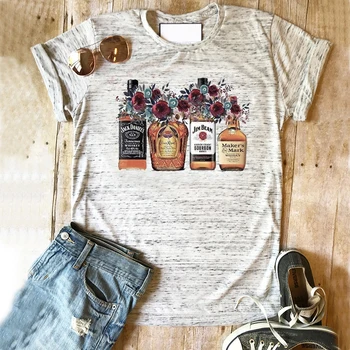 

drinking shirt whiskey tee tshirt print floral top girls beer tees succulent shirts 90s women vintage