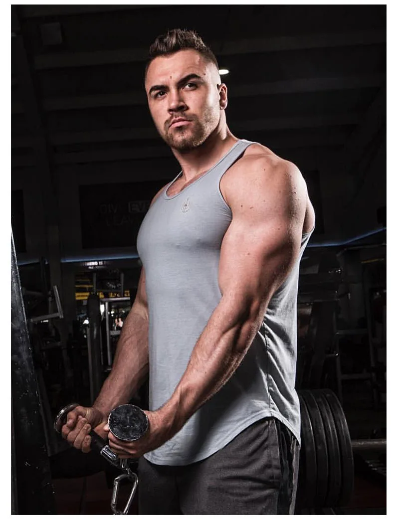 Muscle Dr. Европа и Америка братья стиль Чистый хлопок спортивный жилет для фитнеса для мужчин Беговая база без рукавов жилет