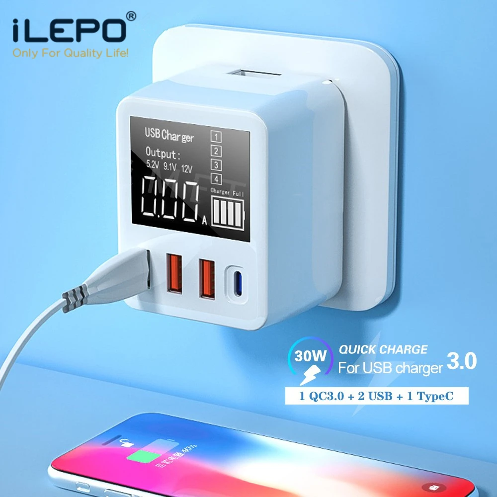 40 Вт Quick Charge QC3.0 USB зарядное устройство стенового путешествия мобильный телефон