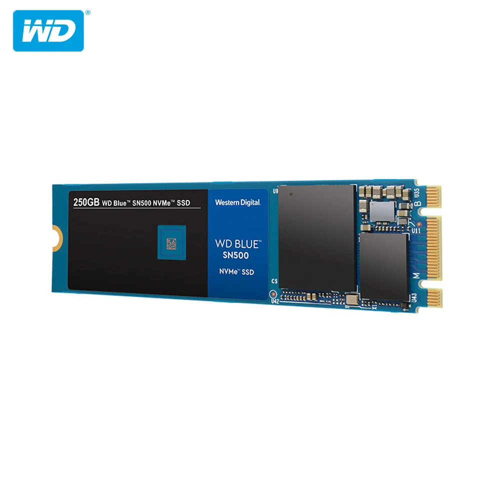 Western Digital Blue SN500 SSD 250 ГБ 500 Гб M.2 2280 NVMe PCIe Gen3* 2 Внутренний твердотельный накопитель для настольного компьютера/ноутбука