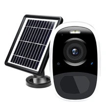 Caméra de Surveillance extérieure IP Wifi HD 1080P sans fil 2.0MP, étanche, avec alarme PIR, Audio et sécurité solaire à domicile