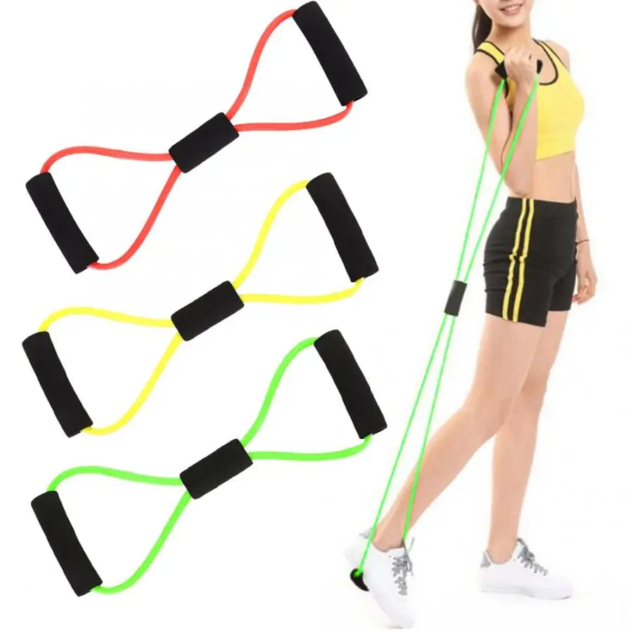 8 Shaped Elastic Fitness Pulling Rope Chest Expander Yoga Body Slimming