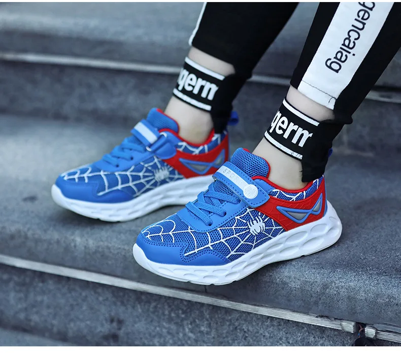 Children Spiderman Shoes Boys Sneakers Spring Autumn Fashion Kids Sneakers School Mesh Running Shoes Breathable Boy Sports Shoes