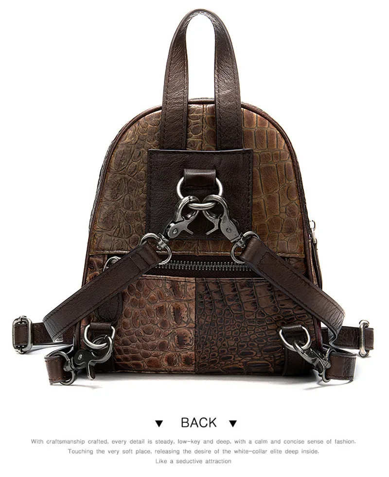 PNDME designer handmade stitching genuine leather women's backpack retro casual outdoor cute small bookbags luxury lady bagpack