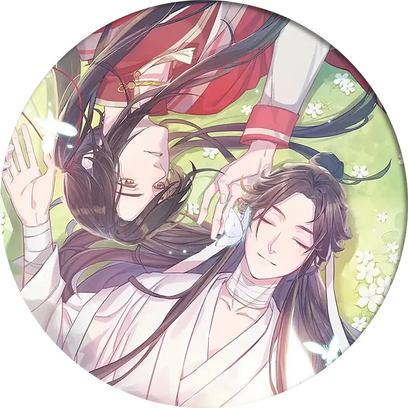 Cartoon tian guan ci fu Hua Cheng Xie Lian Cosplay Badge Brooch Pin Anime Accessories For Clothes Backpack Decoration gift
