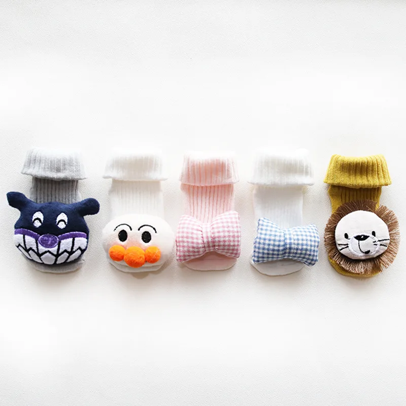 new Autumn Baby Cartoon Non-slip Floor Socks Cotton Cute Japan Style Toddlers Kids Walk Socks 0-3y