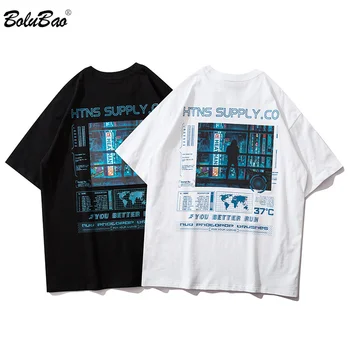 

BOLUBAO Men's Simple T Shirts Fashion Brand Men Short Sleeve Printing Loose Tees High Quality Summer 2020 Male Trend T-Shirt