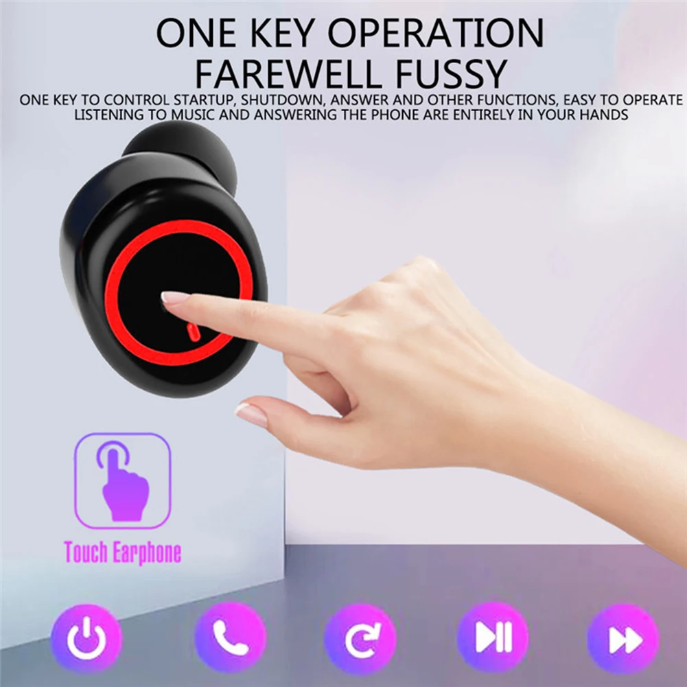 Bluetooth Earphone 5 0 TWS Wireless Stereo HiFi Earphones Sports Earbuds with Charge Box Earphone 