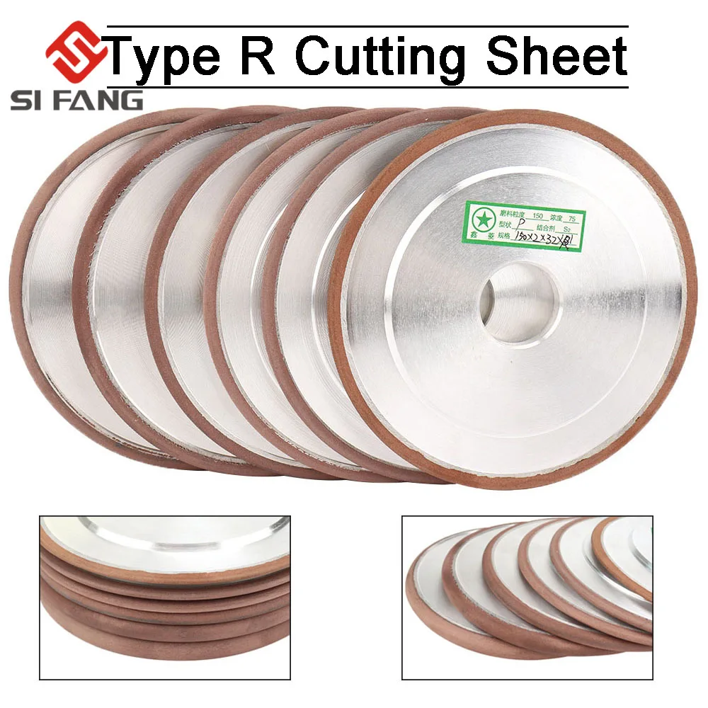 150mm Diamond Grinding Wheel 150mm Circular edge diamond Disc grinding wheel for Metal Tungsten Steel Milling Cutter Tool R1 R1.5 R2 R3 R4 R5
