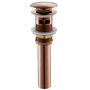 

Luxury Rose Gold Brass Bathroom Lavatory Faucet Vessel Vanity Sink Pop Up Drain Stopper With Overflow Bathroom Accessories