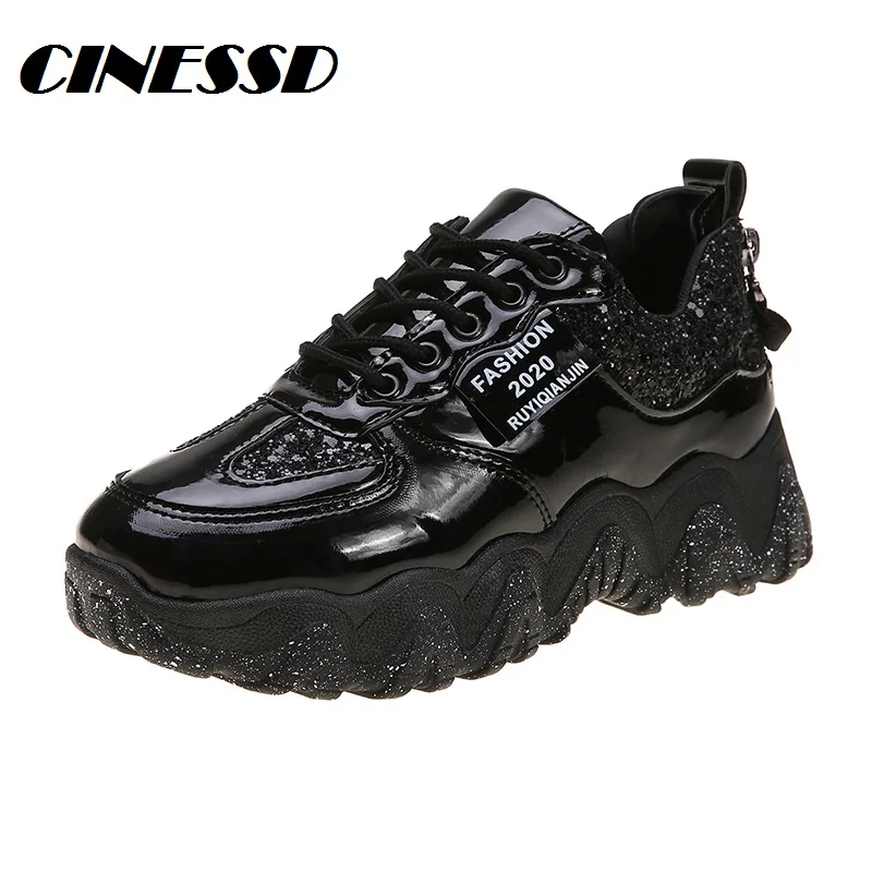 

Double zippers show feet small net red father shoes women's fashion autumn winter 2020 new versatile wave bottom sports shoes