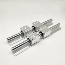 2 шт. линейный рельс SBR16 L300/600/800/1000 мм+ 4 шт. SBR16UU линейный подшипник для горного велосипеда блоки для ЧПУ части 16 мм линейная направляющая