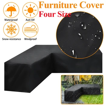 

Waterproof Outdoor Furniture Cover L Shape Corner Garden UV-resistant Sofa Cover Patio Protective All-Purpose Dust Covers D30