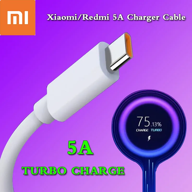 Оригинальный Xiaomi 5A USB C Tubro кабель для быстрой зарядки 1 м/1 5 м Тип шнур MI 11 10 9 Pro Poco M3