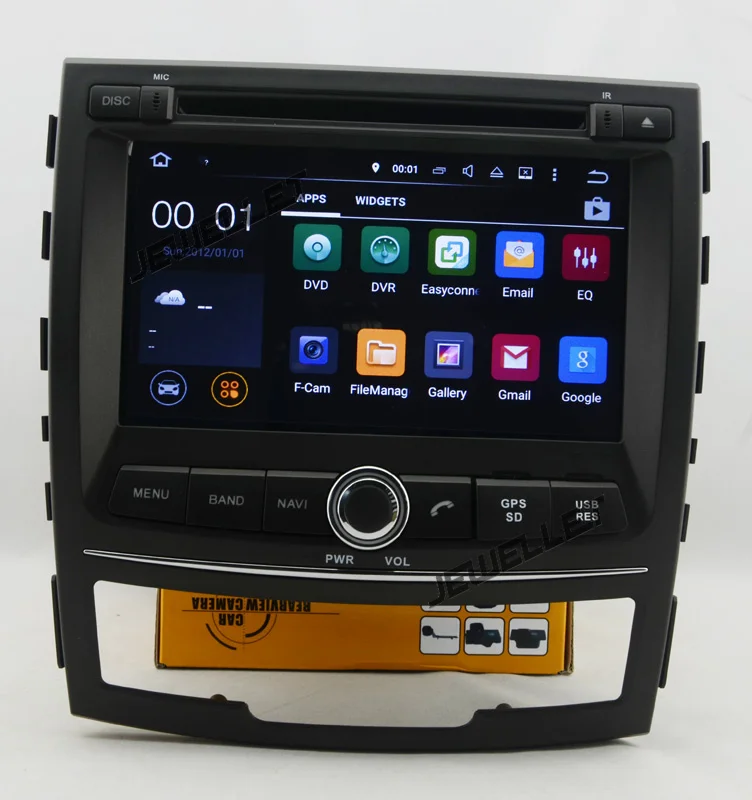 Best Quad core 1024*600 HD screen Android 9.0 Car DVD GPS radio Navigation for Ssangyong Korando,New Actyon 2011-2013 2
