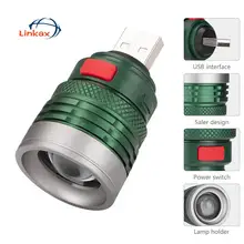Ультраяркий портативный USB-фонарик, мини-фонарик с зумом, 3 режима, USB-светильник онарик, фонарик с питанием от USB-интерфейса, внешний аккумуля...