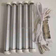 Светодиодный Grow светильник LM301B samsung SK 3000K 3500K T8Tube 50 Вт бар полный спектр комнатное растение лампы для гидропоника, шатер для выращивания 30 см 5 шт./лот